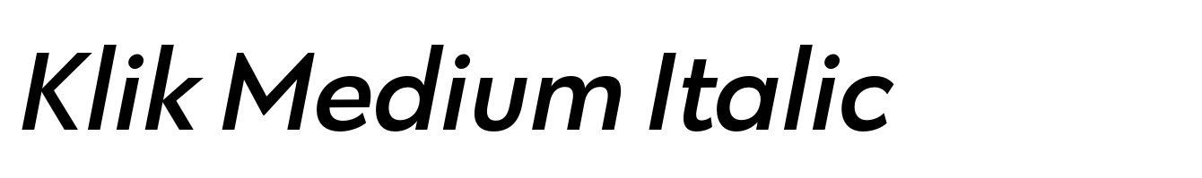 Klik Medium Italic